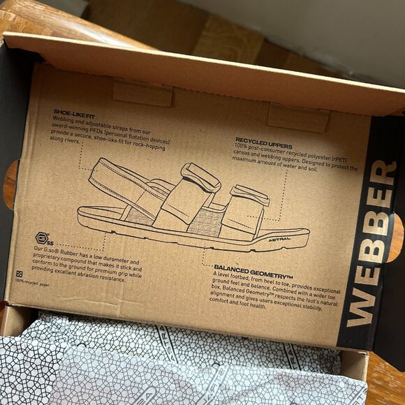 ASTRAL {NIB} Women's Webber Sandals | 8 / 37-38 | white | adjustable straps - Picture 6 of 10